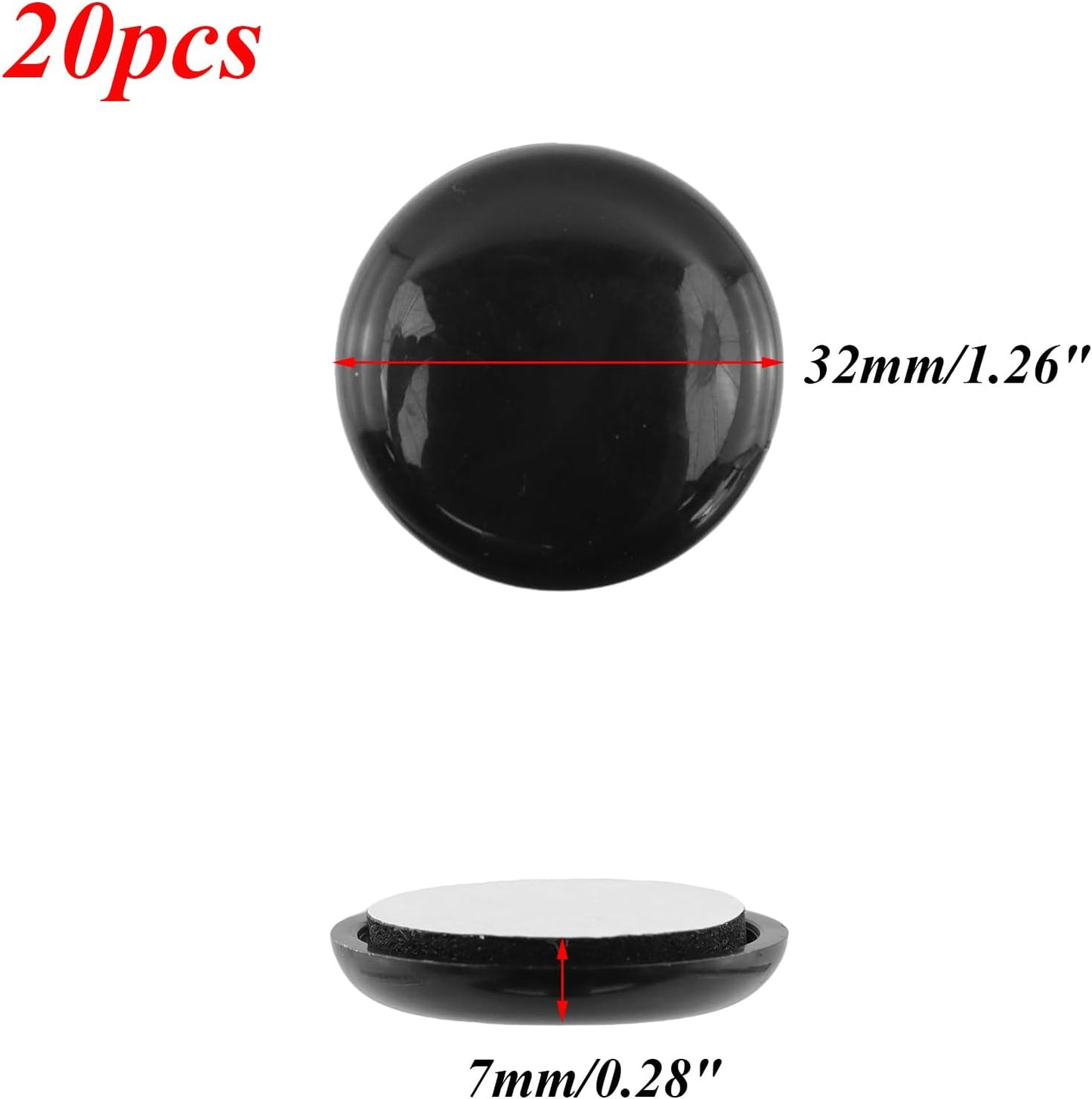 Antrader 1.5 Inch Self-Stick Furniture Round Felt Pads Wood Floor Protectors – Protect Your Hard Floors from Furniture Scratches, Pack of 48, Black