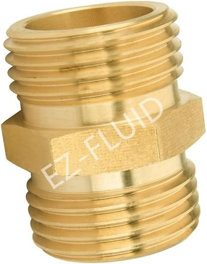 (1) EZ-FLuid 3/4" FHT Female Garden Hose Wye Two way Splitter, Heavy Duty Brass Hose Y Splitter with 1/4Turn Shutoff Ball Valve,2-way 3/4"GHT Threads Connector For outside faucet and hose bibb spigot