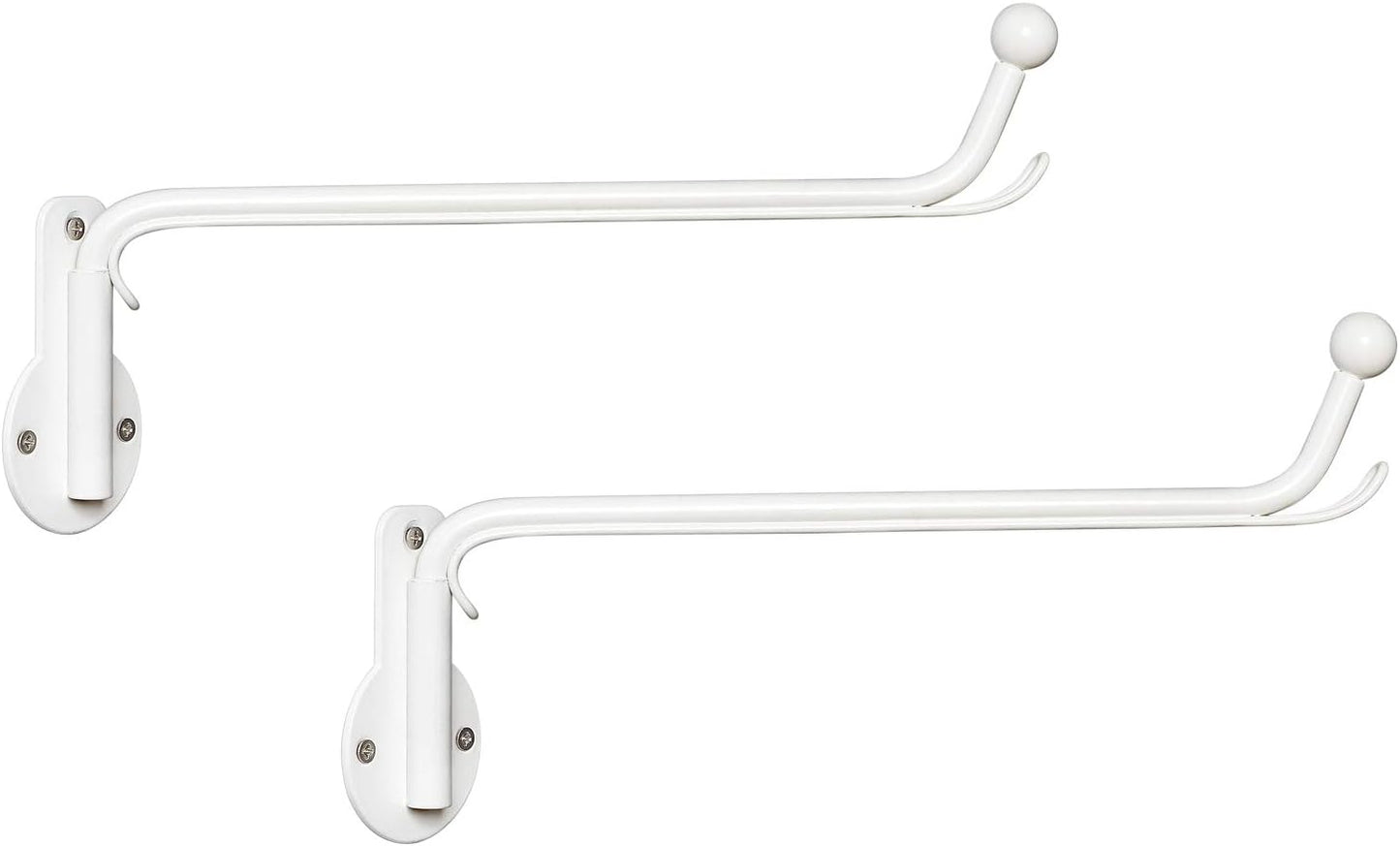 Mkono Wall Mounted Drying Rack Laundry Clothes Hanger with Swing Arm Space Saving Metal Hanging Valet Rod for Laundry Closet Organizer Bathroom Bedroom, 2 Pack, Black