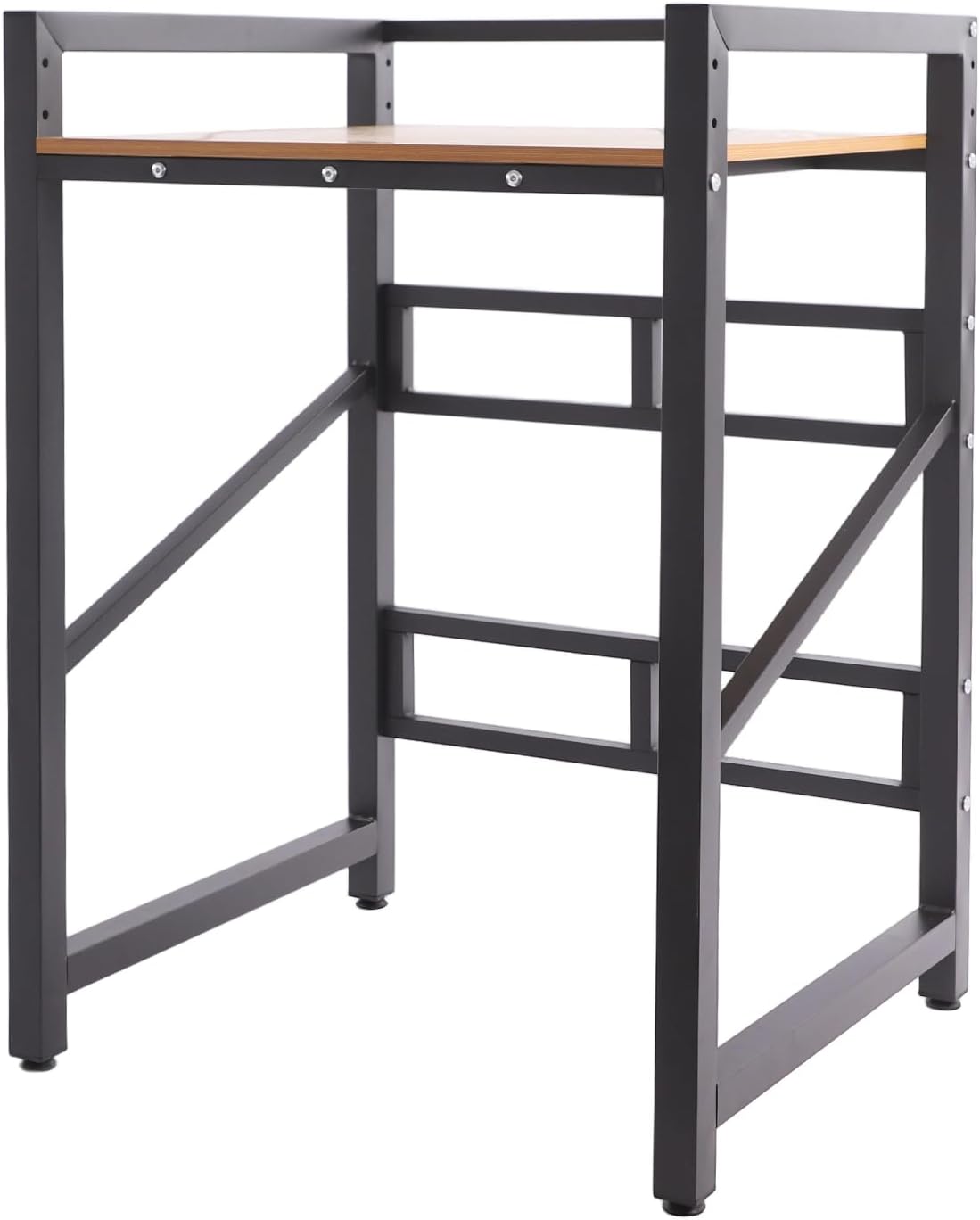 Washer Dryer Stacking Rack Stand, Washing Machine Shelf Over the Washer and Dryer Shelves 3 Level Height Adjustable Storage Shelf Organizer Rack for Laundry Rooms Apartments Bathroom (Black Yellow)