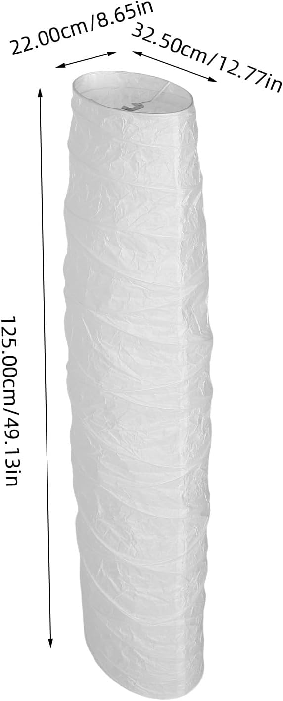 ABOOFAN Floor Lamp Shade Replacement – 49.21" Foldable Rice Paper Lampshade for Soft Light Diffusion & Easy Tool-Free Installation – for Living Room, Bedroom, Office