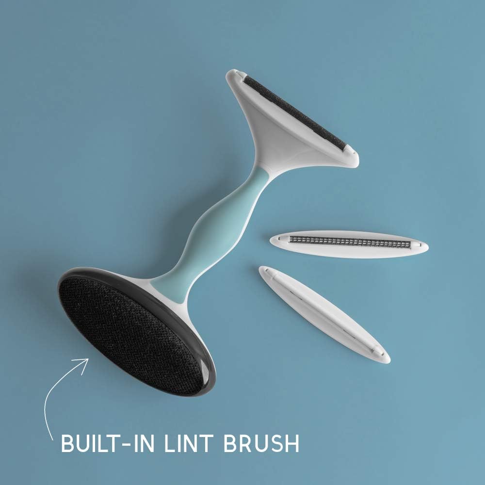 GLEENER Battery-Free 4-in-1 Fabric Shaver & Lint Brush | Ultimate Fuzz Remover | Adjustable Depiller Lint Remover for Clothing & Furniture (Slate Blue)