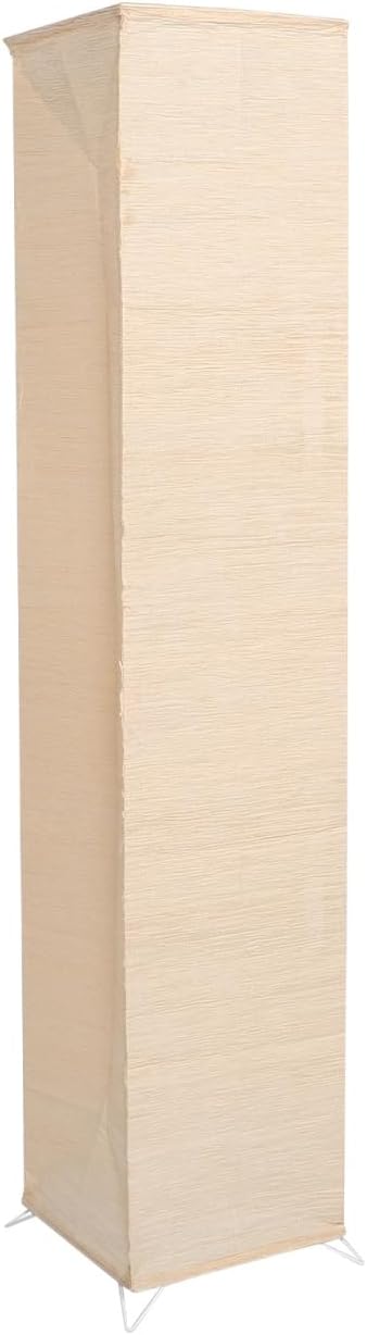 Foldable Japanese Paper Floor Lamp Shade Replacement with Soft Light for Living Room Bedroom Office - Easy Installation Modern Design 49.2X9.8X9.8In