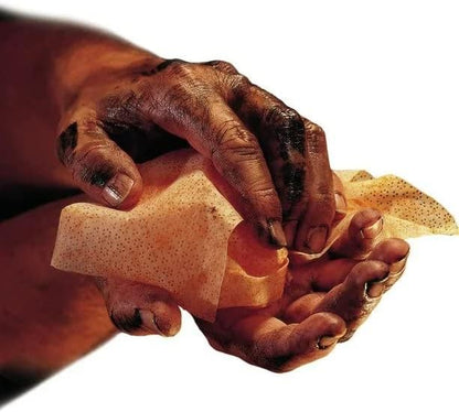 Fast Orange Heavy Duty Scrubbing Towels Removes Tough Grease, Grime, Paint, Resins, Glue and More, for Hands, Tools and Surfaces Without Sticky Residue, 72 ct