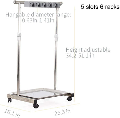Broom And Mop Holder Put Wet Mops Movable Floor-Mounted Mop Rack Floor Standing Cleaning Tool Cart Storage For Garden Garage Schools, Hospitals, Factories, Hotels,Property Companies (12racks)