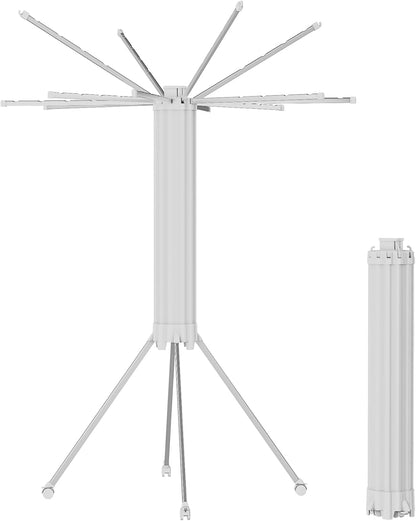 JOOM Tripod Clothes Drying Rack, Garment Rack Portable and Foldable Space Saving Laundry Drying Rack - Drying Rack Clothing Floor Folding Balcony Bedroom Household Wooden