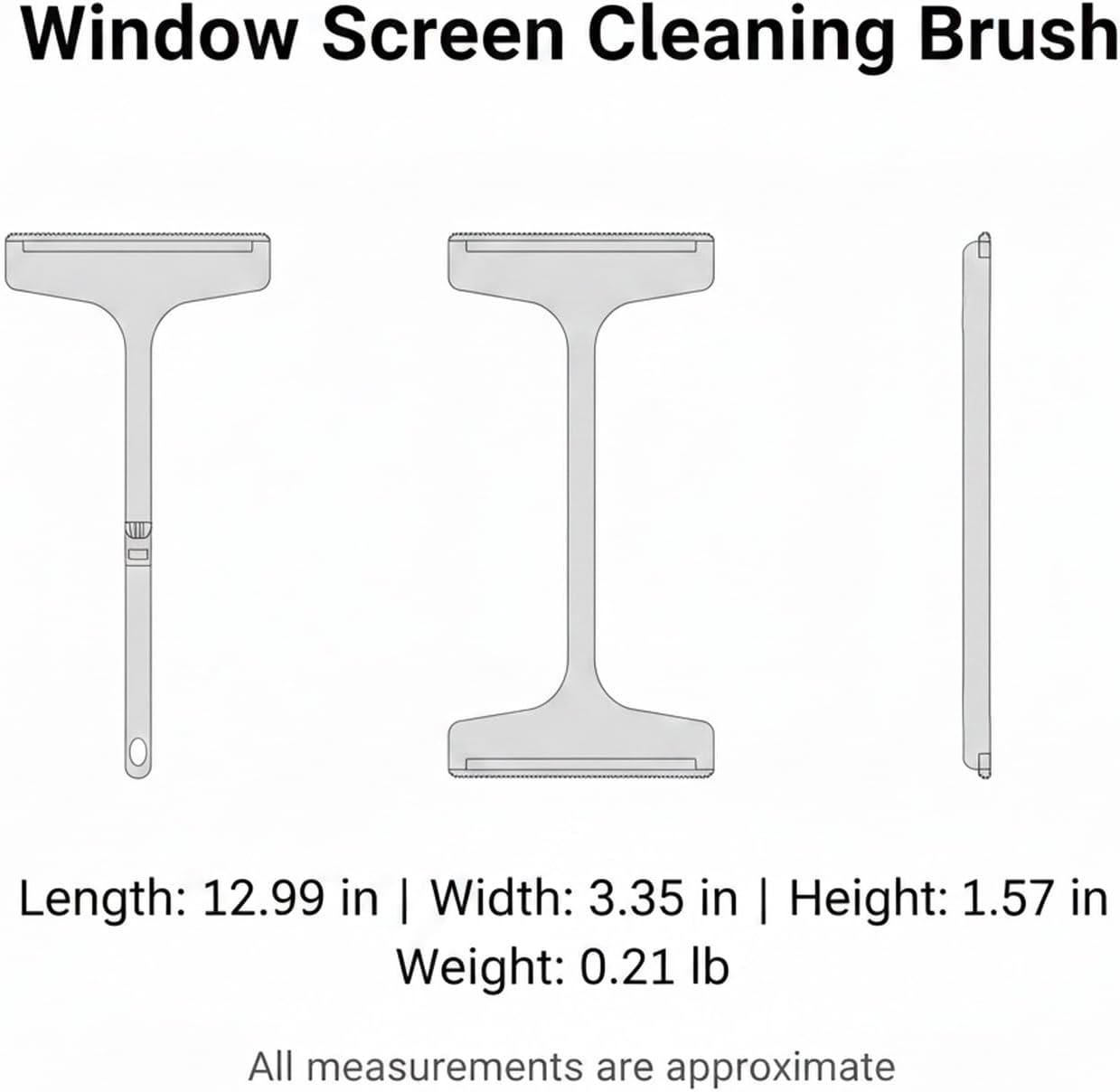 Home Window Care: Double-Sided Screen Cleaning Brush for in-Frame Mesh Maintenance, Durable PP Tool (1 Piece)