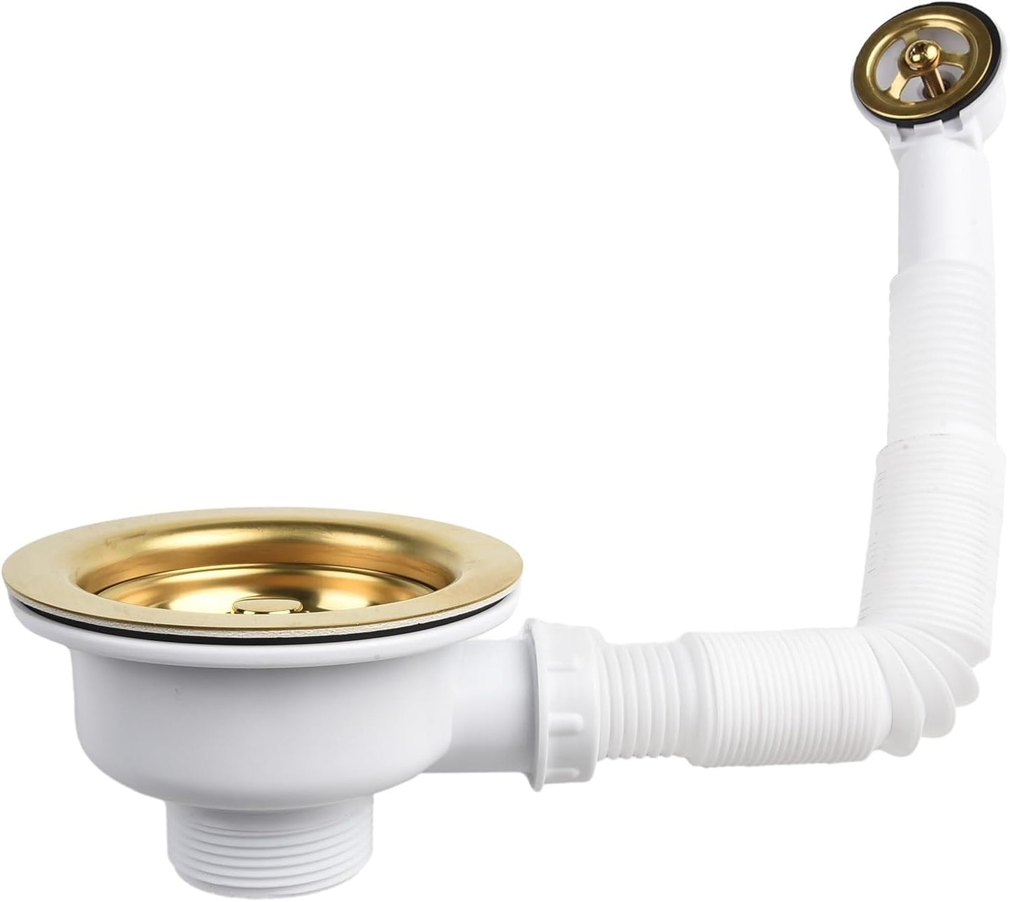 114MM Sink Strainer Stainless Steel Drain Basket with Overflow Prevention for Sink Holes 86 to 95MM