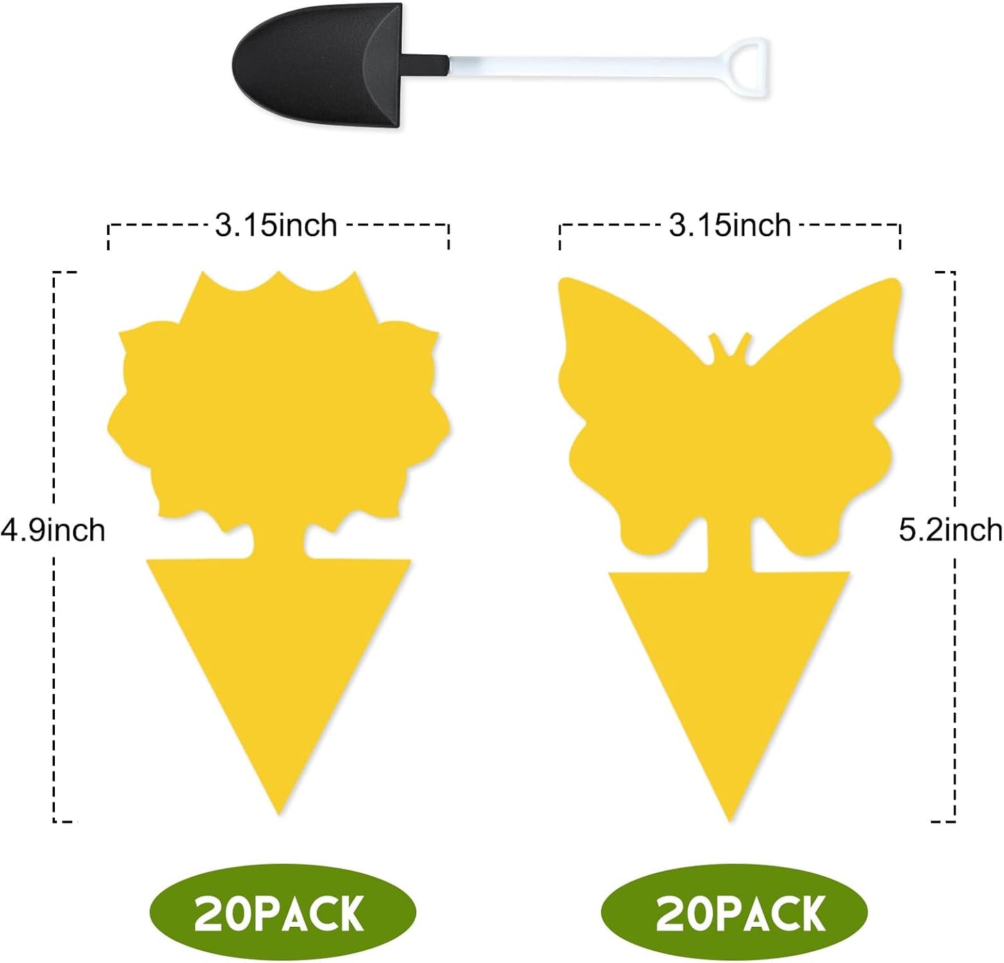 40 Pack Fungus Gnat Traps for House Indoor Yellow Sticky Traps for Gnats Sticky Traps for Plants, Dual-Sided Fungus Gnat Sticky Traps Fruit Fly Traps for Indoors
