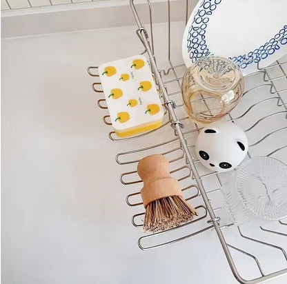 Sponge Holder for Kitchen Sink, Hanging Organizer, Quick-Dry Design for Kitchen Sink/Bathroom Gadgets Accessories, Small Storage Dish Sponge Holder, 4.72" x 4.33" x 2.75" (1 Pack)
