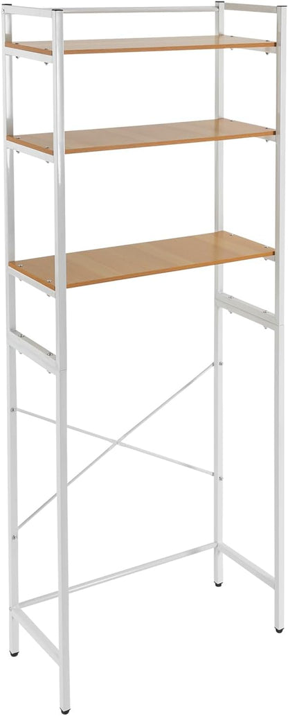 Gdrasuya10 Over the Washer and Dryer Storage Shelf for Laundry Room, 3 Tier White Washer Storage Utility Rack Shelf Laundry Storage Shelf Organizer Space Saving for Room