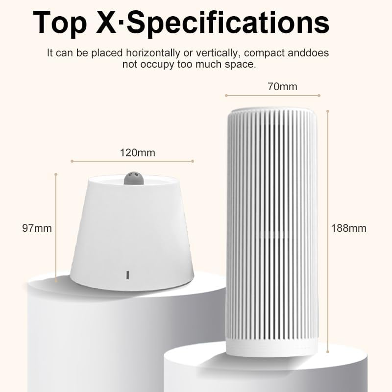 Reusable Cordless Gun Safe Mini Dehumidifier, Rechargeable with Heating Base, Quiet Small Portable Drier Stick for Space Room Bathroom Closet Car RV Boat Cabinet TOP-X-White 2+1