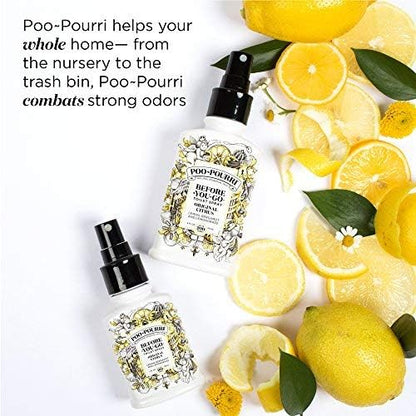 Poo-Pourri Before-You-Go Toilet Spray Refill, Original Citrus, 16 Fl Oz, Up to 800 Uses, Bathroom Odor Deodorizer with Essential Oils for Home or Work, Lemon, Bergamot and Lemongrass Scent