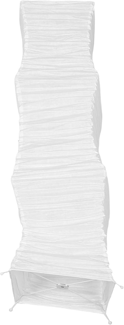 IMIKEYA Japanese Paper Floor Lamp Shade, Foldable Rice Paper Lampshade Cover Replacement, Soft Light Standing Lamp Shade for Modern Minimalist Living Room, Bedroom, Office Decor