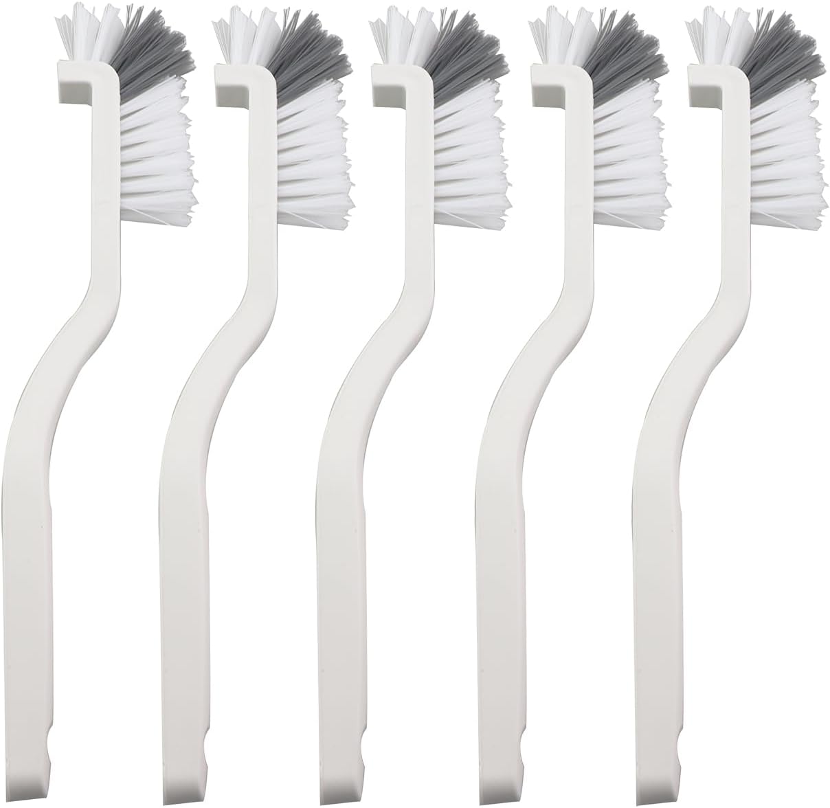 5PCS Cleaning Dish Scrubbing Brush Kitchen Sink Bathroom Brush Dishwasher Edge Grouting Deep Cleaning Brush with Stiff Bristles for Cleaning Window Recesses Shutters Sliding Doors