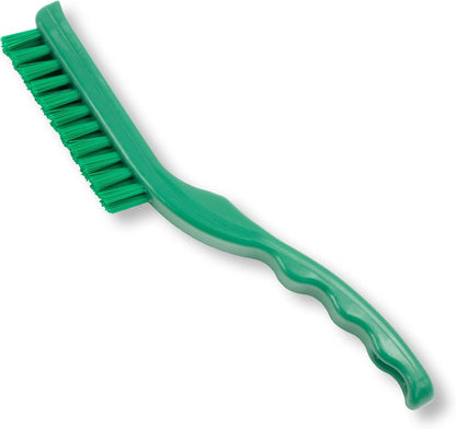 SPARTA Flo-Pac Grout Brush with Nylon Bristles, Scrubber with Handle for Bathroom and Kitchen Tile, 8", White