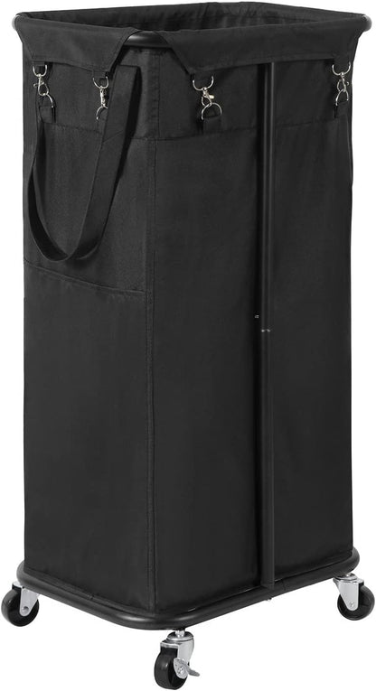 WOWLIVE Laundry Hamper with Wheels 260L Rolling Laundry Basket 3 Section Organizer Laundry Cart with Steel Frame and Removable Bags Large Dirty Clothes Hamper Dorm Room Storage for Bedroom