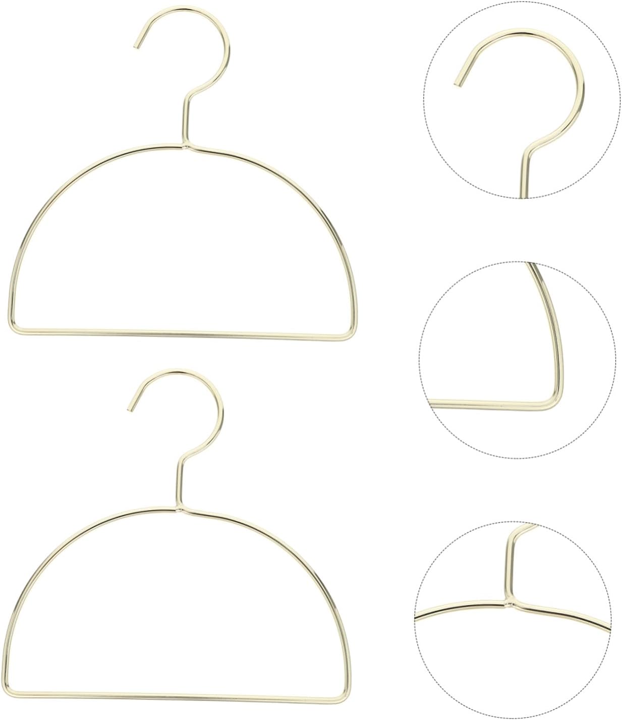 ULTECHNOVO 5pcs Wall-Mounted Scarf Organizer Rack in Golden Iron, Semi-Circle Clothes Drying Hangers for Laundry Room and Bedroom, Space Efficient Design Prevents Slipping for Scarves