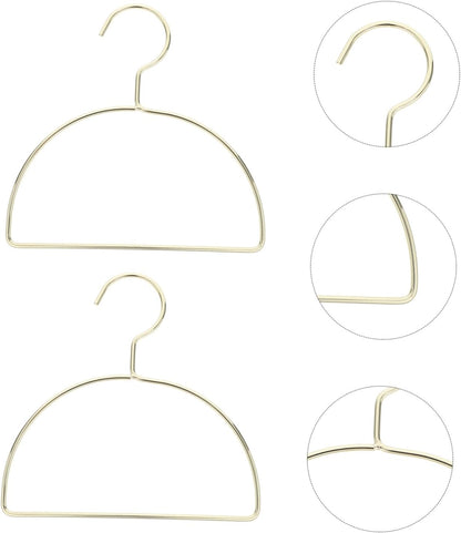 ULTECHNOVO 5pcs Wall-Mounted Scarf Organizer Rack in Golden Iron, Semi-Circle Clothes Drying Hangers for Laundry Room and Bedroom, Space Efficient Design Prevents Slipping for Scarves