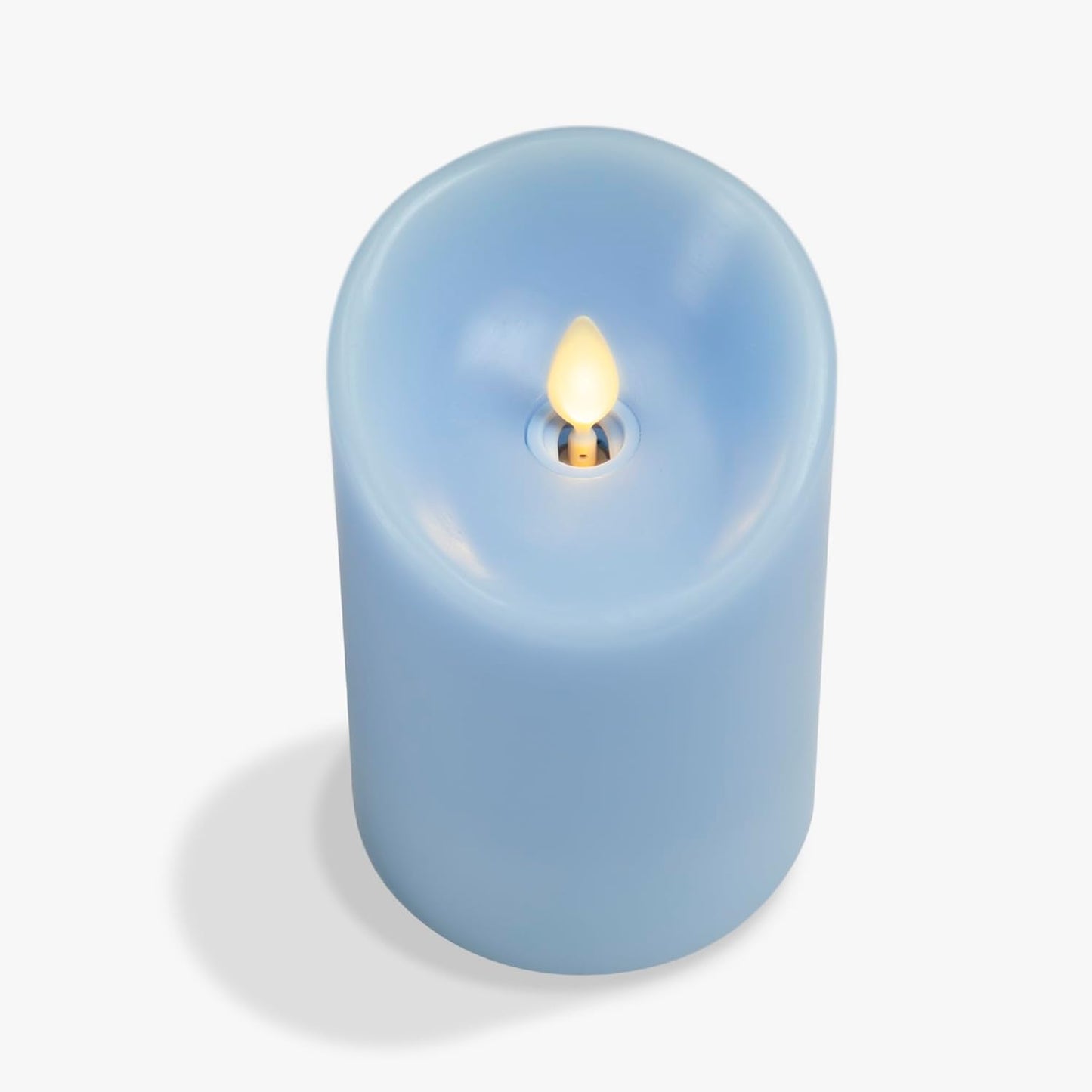 Luminara Flameless LED Battery Operated Ivory Pillar Candle, Flickering Realistic Moving Flame, 3" x 4.5" Luminous Real Wax Indoor Home Decor Pack of 1