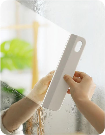 Mini Soft Rubber Window Squeegee Window Scrubber Scraper Glass Cleaning Squeegee Tool for Glass,Shower Door,Mirrors,Bathroom,Kitchen Countertops,Car Windshield