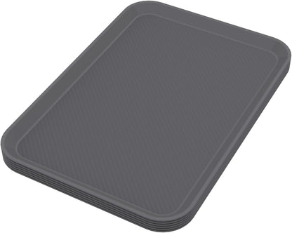 Boot Tray Indoor/Outdoor Utility Shoes Mat for Entryway, Multipurpose Pet Food Tray, Dog Cat Bowl Mat, Grey (Pack of 6)