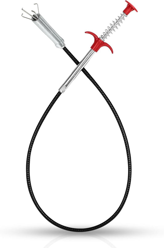 Drain Snake, 79-Inch Drain Clog Remover Tool, Flexible Grabber Claw for Bath Tub, Toilet, Kitchen Sink & Sewer