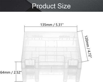 Fielect AAA/AA/C/D Battery Storage Case Holder Organizer Box Transparent