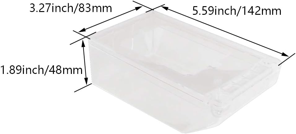 Heyiarbeit Weatherproof Cover Plug in Use Outlet Receptacle Protector 5.59"x3.27"x1.89"(LxWxH) for Retrofit Siding Construction 120 Type Transparent 1Pcs
