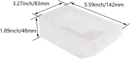 Heyiarbeit Weatherproof Cover Plug in Use Outlet Receptacle Protector 5.59"x3.27"x1.89"(LxWxH) for Retrofit Siding Construction 120 Type Transparent 1Pcs