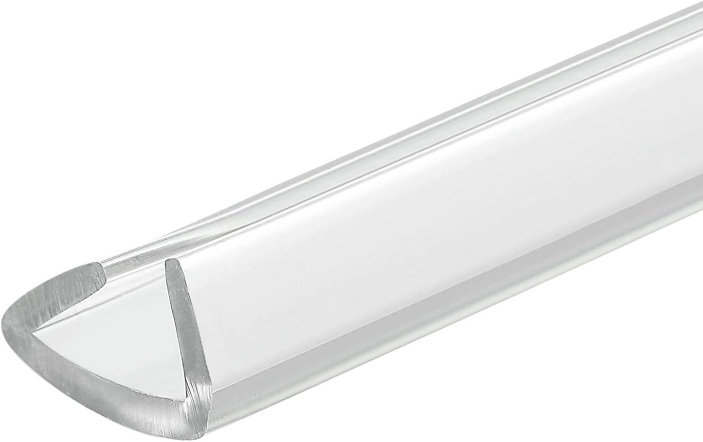 uxcell U Channel Edge Trim, 4.9ft Length Soft Rubber Guard Seal Strip Edge Protector Fit for 1-2mm Edge, (9/32" W x 5/32" H) Clear