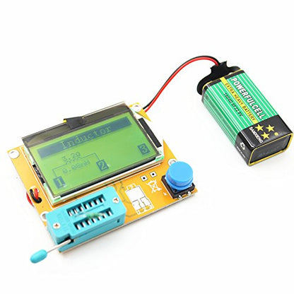 Multifunction Meter DIY kit, ACEIRMC Mega 328 Graphic Transistor Tester, NPN PNP Diodes Triode Capacitor ESR SCR MOSFET Resistor Inductance LCD Display Checker with case