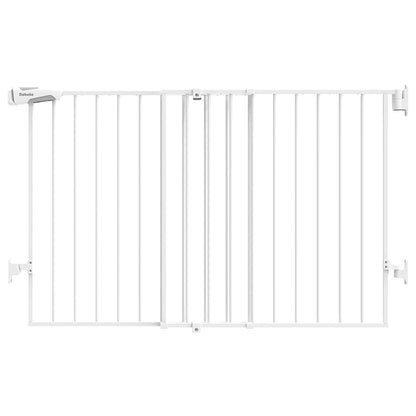 Babelio Baby Gate for Stairs, Kitchen & Doorways, No Bottom Bar| One-Handed Operation| Auto-Close| Hardware Mount (Drill Needed) Safety Dog/Pet Gate (Black - B17, 26-43" W, 28" H)