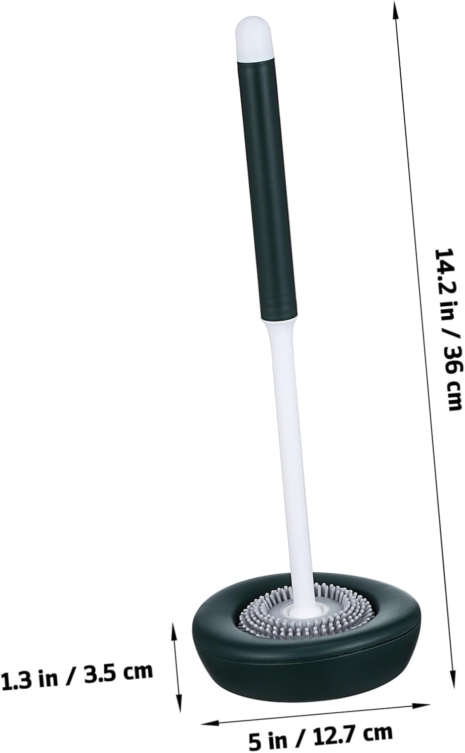 OUNONA 1set Silicone Toilet Brush Holder Quick Drying Toilet Bowl Scrubber for Household Cleaning Scratch Bristles Modern Design Construction Green