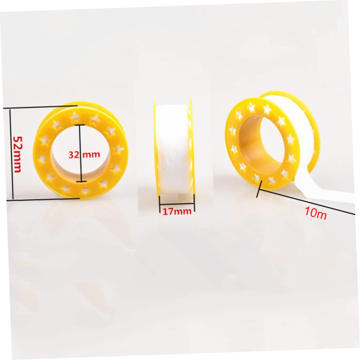 Uonlytech 10 Rolls Window Seal Strip Tape Heavy Duty Double Sided Tape for Leaks Pipe Thread Sealant