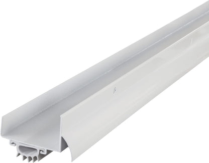 BARZEN Aluminum U Shaped Door Bottom Sweep with Drip Cap - Under Door Seal for Exterior Doors - Screw On Weather Stripping Door Seal - Weatherstrip Bottom of Door - Aluminum Mill, 36 Inches