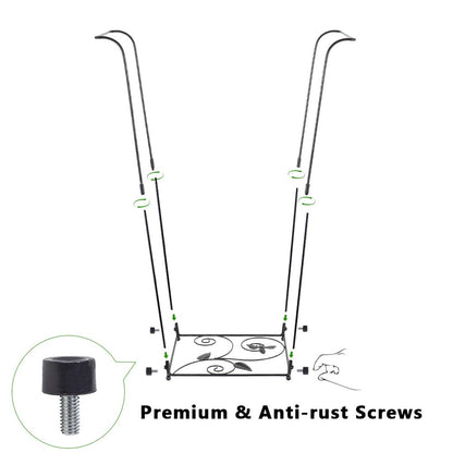 Trash Bag Holder, Garbage Bag Holder, Metal Leaf Bag Holder Stand | Portable Trash Bag Holder for 30-45 Gallon for Lawn, Yard, Camping, Outdoor, S-Shape Base