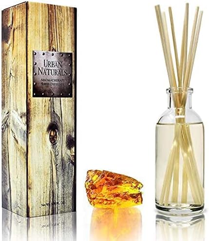 Urban Naturals Smoked Vanilla Reed Diffuser Set with Vanilla Bean, Sandalwood & Leather | Made in the USA - Colors A