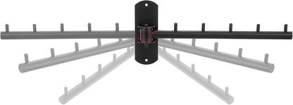 Sumnacon Clothes Rack,2Pcs Stainless Steel Clothes Hanger,Wall Mounted Clothes Rack,Wall Mounted Drying Rack with Swing Arm,Wall Clothes Hanger for Bathroom Laundry Room Closet,Black