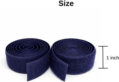 1 inch Black Hook and Loop Tape 1 Yd Self Adhesive Tape Sticky Back Heavy Duty Fastener Ideal for Window Fixing Net Carpets DIY Project Handmade Craft Home Office