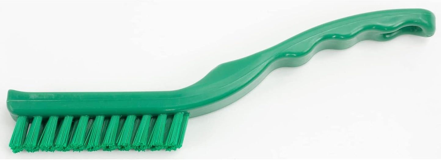 SPARTA Flo-Pac Grout Brush with Nylon Bristles, Scrubber with Handle for Bathroom and Kitchen Tile, 8", White