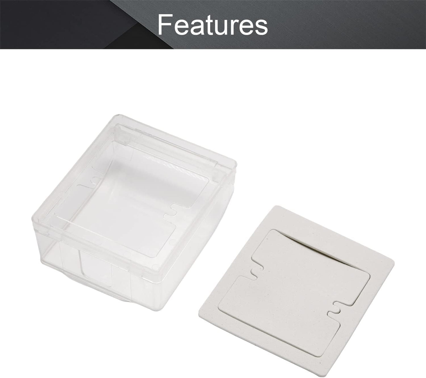 Fielect Weatherproof in Use Outlet Cover Plug 86 Type Electrical Outlet Cover Receptacle Protector 98x110x43mm for Retrofit Siding Construction, Transparent