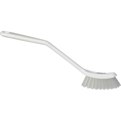 Vikan - Fine Dish Brush - Heavy-Duty, Narrow, Slip-Resistant Cleaning Brush, Polypropylene, Polyester Bristle, 11 Inch, Red, (42874)
