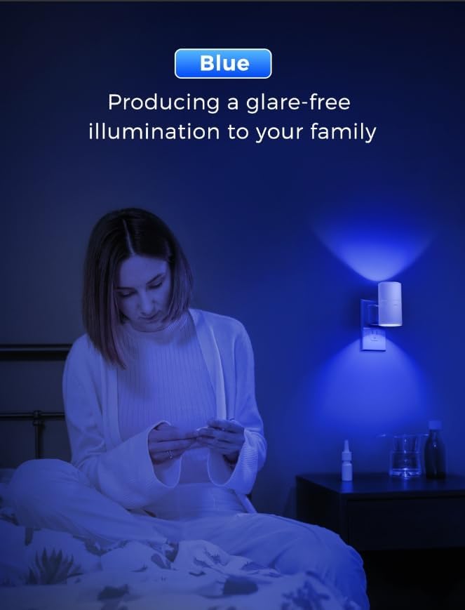 L LOHAS LED Night Light Plug in, Night Lights Plug into Wall, Light Sensor, 0-100LM Soft White 3000K, Dimmable Night Light, Modern Nightlight for Kids Bathroom Hallway Bedroom Kitchen Stairway, 2 Pack