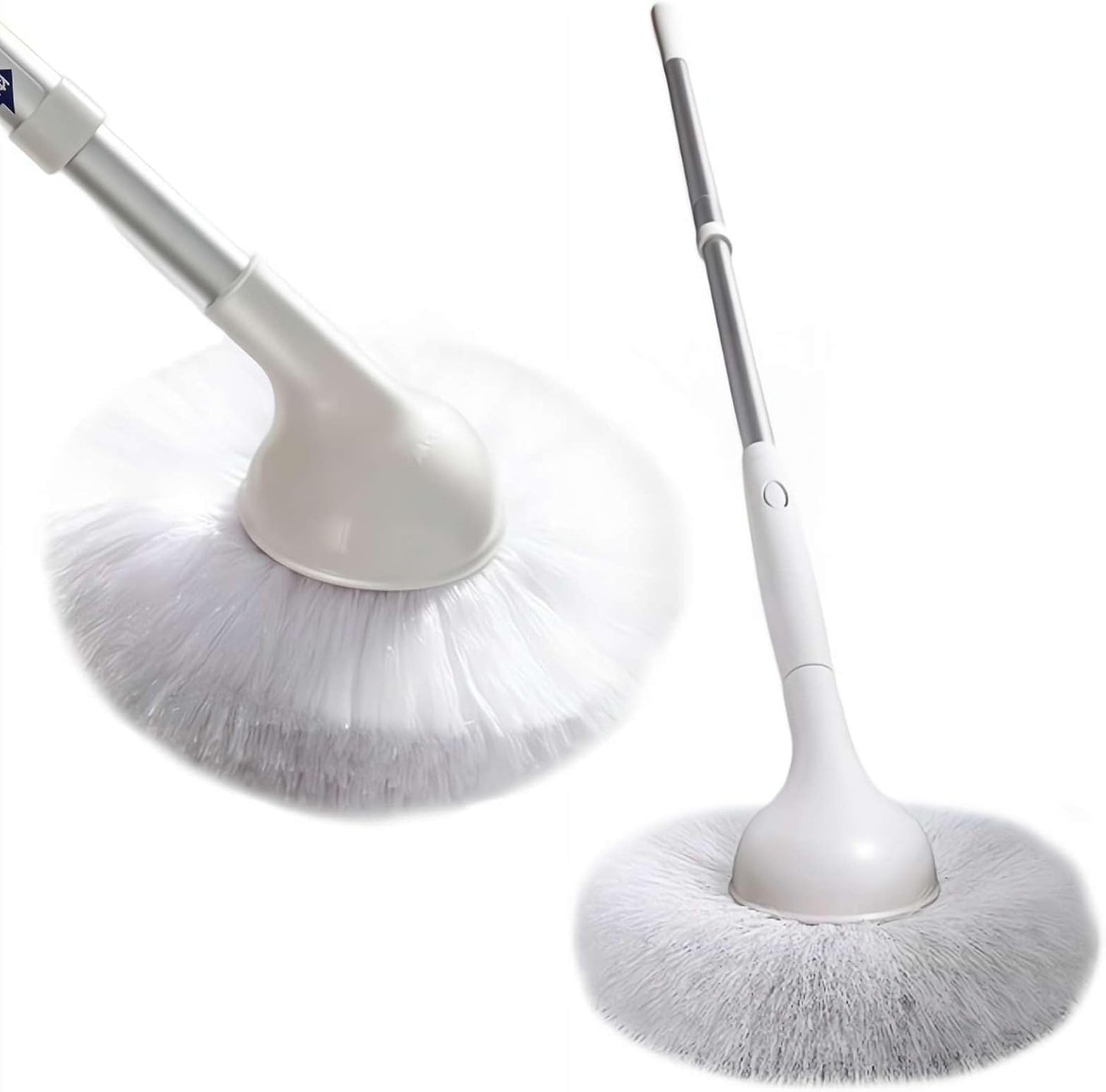 Tub Tile Scrubber Brush with 48" Extendable Long Handle, Adjustable Bathroom Brush, Non-Scratch Soft Tub Brushes Mop for Bathtub Shower Sink Faucet