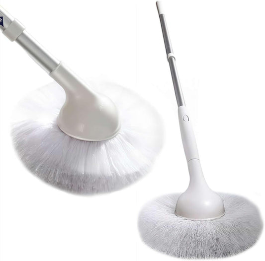 Tub Tile Scrubber Brush with 48" Extendable Long Handle, Adjustable Bathroom Brush, Non-Scratch Soft Tub Brushes Mop for Bathtub Shower Sink Faucet
