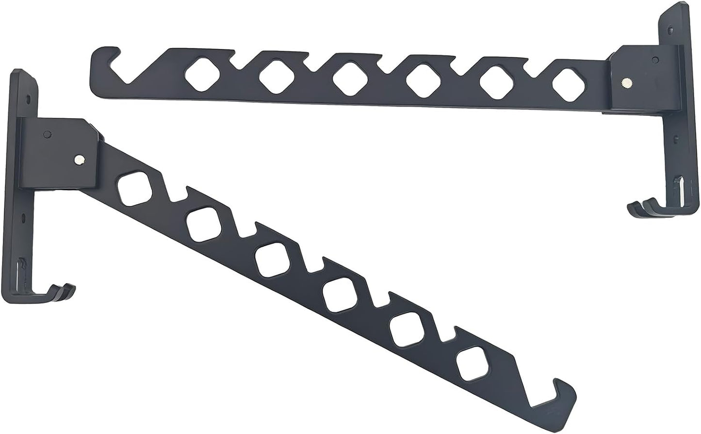 Laundry Hanger Wall Mount,Aluminium Foldable Drying Rack for Laundry Room Bathroom Kitchen Balcony Wardrobe RVs,Black 2 Pack