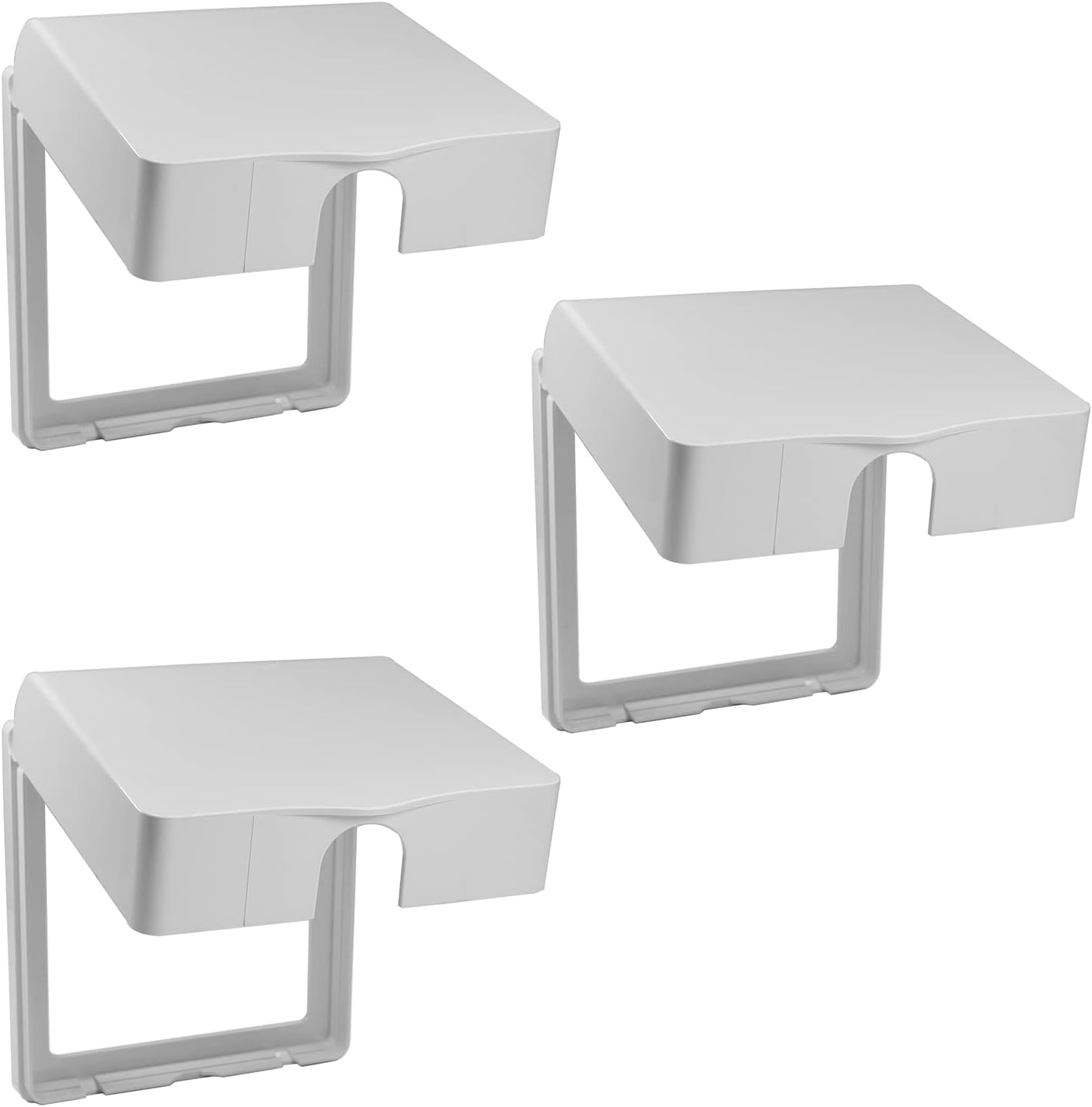 Fielect Weatherproof in Use Outlet Cover Plug Receptacle Protector for Retrofit Siding Construction White 120 Type 137x145x48mm 3Pcs