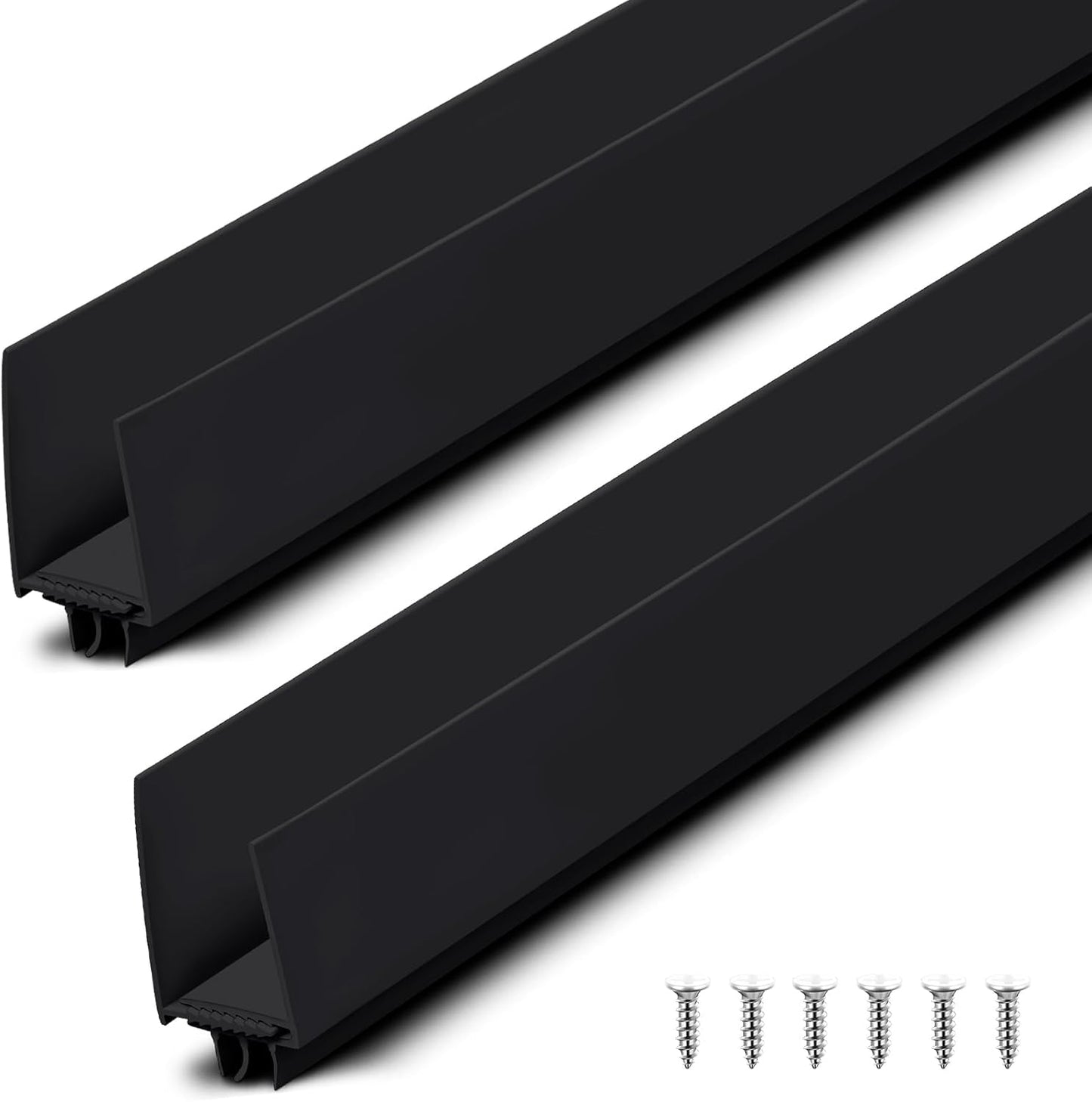 Pickmesh 4 Pcs 36 Inch Adjustable Storm Door Sweep for 1 to 1-2/5 in Bottom Seal Replacement Parts Under Draft Stopper Weather Stripping Threshold (White)