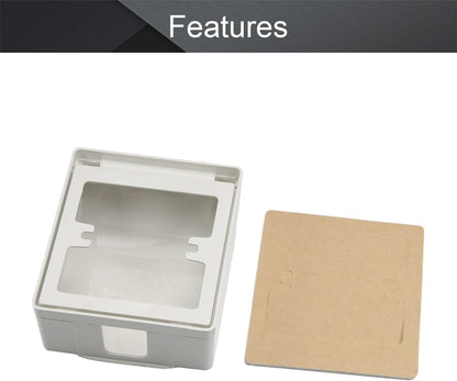 Fielect Weatherproof in Use Outlet Cover Plug 86 Type Electrical Outlet Cover Receptacle Protector 98x110x43mm for Retrofit Siding Construction, Transparent